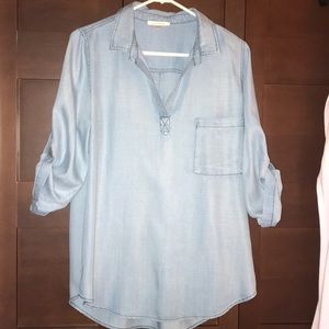 Denim blouse!